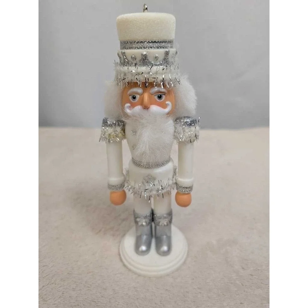 Hallmark‎ Keepsake Notable Nutcracker Ornament 2012 Silver White Christmas Decor